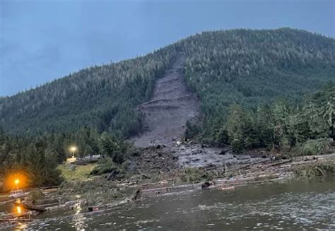 Girl dead, woman rescued, 5 missing after landslide hits small Alaska community, official says